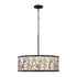 Varaluz Scribble 6 Light Pendant Matte Blac Model: 381P06MBAR