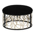 Varaluz Scribble Nesting Coffee Table and Ottoman Matte Blac Artifact in Matte Black/Artifact Finish Model: 381TC32NMBAR