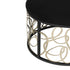Varaluz Scribble Nesting Coffee Table and Ottoman Matte Blac Artifact in Matte Black/Artifact Finish Model: 381TC32NMBAR