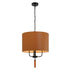 Varaluz Secret Agent 3 Light Pendant Blac Camel Model: 368P03BLC
