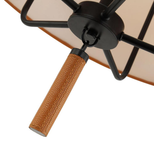 Varaluz Secret Agent 5 Light Pendant Blac Camel Model: 368P05BLC