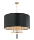 Varaluz Secret Agent 5 Light Pendant Painted Gol Model: 368P05GOB