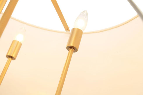 Varaluz Secret Agent 5 Light Pendant Painted Gol Model: 368P05GOW