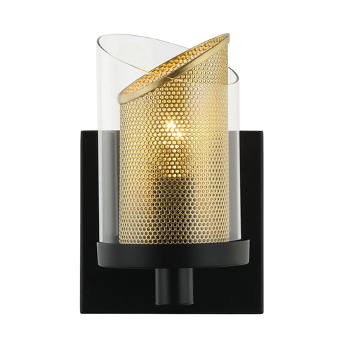 Varaluz So Inclined 1 Light Bath Blac Gold Model: 246B01BLGO
