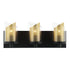 Varaluz So Inclined 3 Light Bath Blac Gold Model: 246B03BLGO