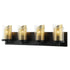 Varaluz So Inclined 4 Light Bath Blac Gold Model: 246B04BLGO
