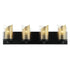 Varaluz So Inclined 4 Light Bath Blac Gold Model: 246B04BLGO