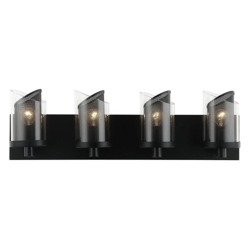 Varaluz So Inclined 4 Light Bath Black Model: 246B04BL