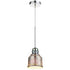 Varaluz Spacey 6 In Glass Mini Pendant in Polished Chrome Finish Model: 610220