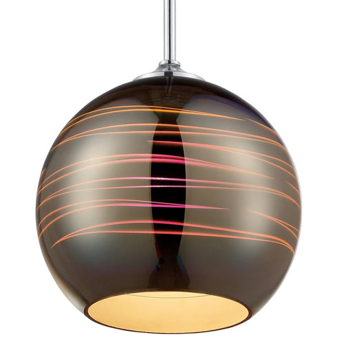 Varaluz Spacey 9.5 In Glass Mini Pendant in Polished Chrome Finish Model: 610250