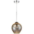 Varaluz Spacey 9 In Glass Mini Pendant in Polished Chrome Finish Model: 610210
