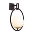 Varaluz Stopwatch 1 Light Medium Sconce Matte Blac Model: 388W01MMBFG