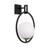 Varaluz Stopwatch 1 Light Medium Sconce Matte Blac Model: 388W01MMBFG