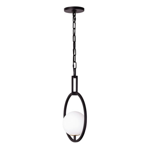 Varaluz Stopwatch 1 Light Pendant Matte Blac Model: 388P01MBFG