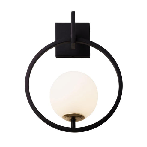 Varaluz Stopwatch 1 Light Small Sconce Matte Blac Model: 388W01SMBFG