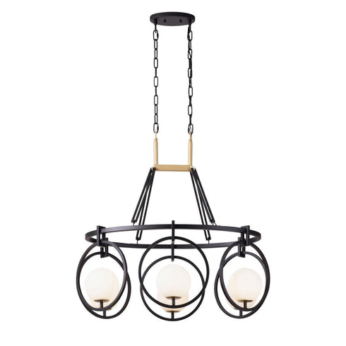 Varaluz Stopwatch 6 Light Linear Pendant Matte Model: 388N06MBFG