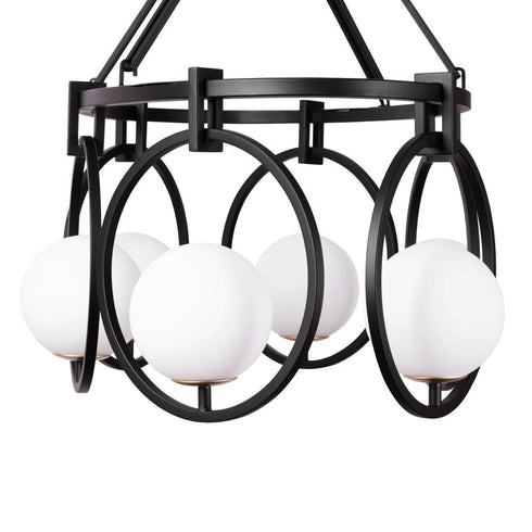 Varaluz Stopwatch 6 Light Linear Pendant Matte Model: 388N06MBFG