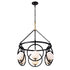 Varaluz Stopwatch 6 Light Pendant Matte Blac Model: 388P06MBFG