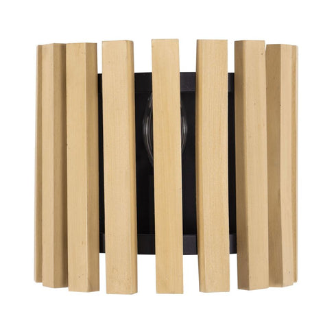 Varaluz Suratto 1 Light Sconce Matte Blac Honey Model: 387W01MBH