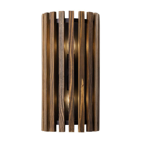 Varaluz Suratto 2 Light Sconce Matte Blac Medium Model: 387W02MBW