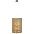 Varaluz Suratto 6 Light Foyer Matte Blac Honey Model: 387F06MBH