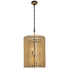 Varaluz Suratto 6 Light Foyer Matte Blac Honey Model: 387F06MBH