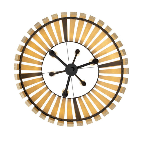Varaluz Suratto 6 Light Foyer Matte Blac Honey Model: 387F06MBH