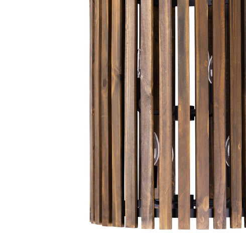 Varaluz Suratto 6 Light Foyer Matte Blac Medium Model: 387F06MBW