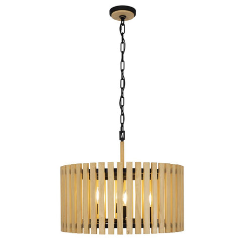 Varaluz Suratto 6 Light Pendant Matte Blac Honey Model: 387P06MBH