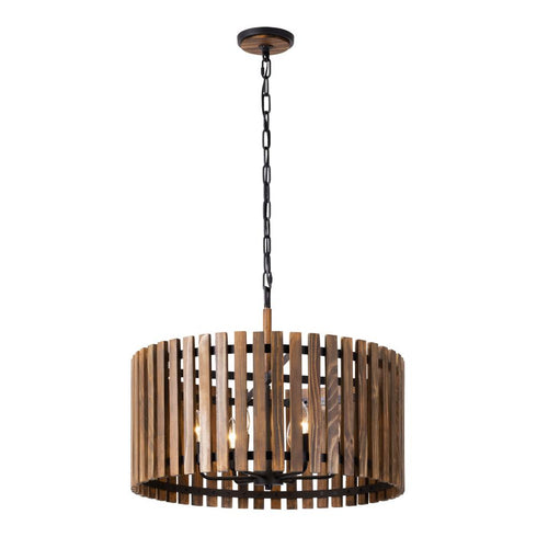 Varaluz Suratto 6 Light Pendant Matte Blac Medium Model: 387P06MBW