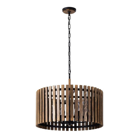 Varaluz Suratto 6 Light Pendant Matte Blac Medium Model: 387P06MBW