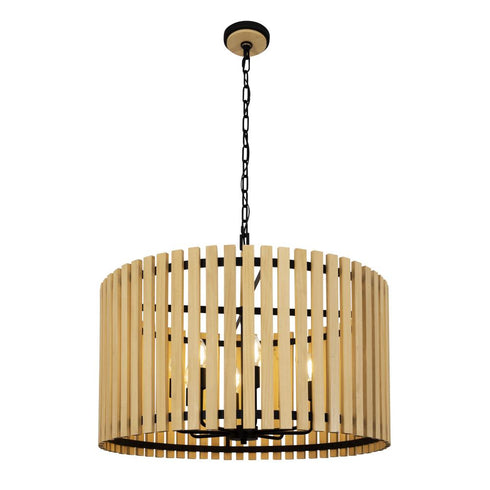 Varaluz Suratto 8 Light Pendant Matte Blac Honey Model: 387P08MBH