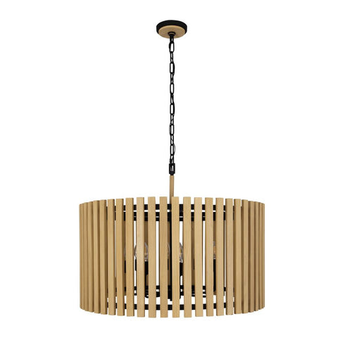 Varaluz Suratto 8 Light Pendant Matte Blac Honey Model: 387P08MBH