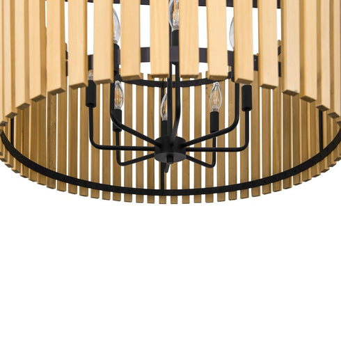 Varaluz Suratto 8 Light Pendant Matte Blac Honey Model: 387P08MBH