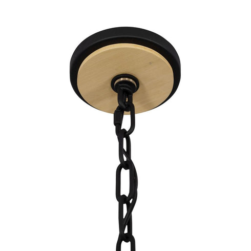 Varaluz Suratto 8 Light Pendant Matte Blac Honey Model: 387P08MBH