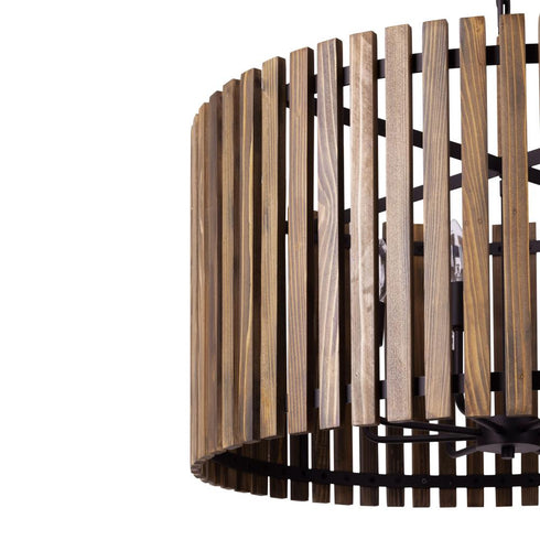 Varaluz Suratto 8 Light Pendant Matte Blac Medium Model: 387P08MBW