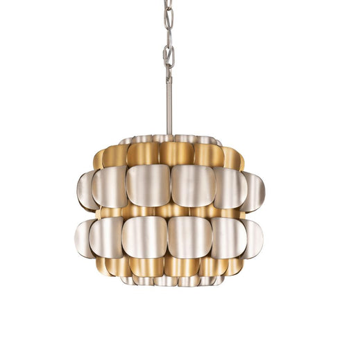 Varaluz Swoon 1 Light Pendant Antique Gol Gold Dust Model: 382P01AGGD