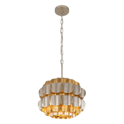 Varaluz Swoon 1 Light Pendant Antique Gol Gold Dust Model: 382P01AGGD