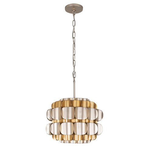 Varaluz Swoon 1 Light Pendant Antique Gol Gold Dust Model: 382P01AGGD