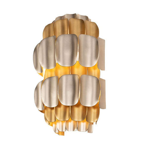 Varaluz Swoon 2 Light Sconce Antique Gol Gold Dust Model: 382W02AGGD