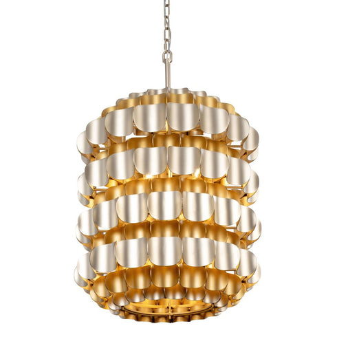 Varaluz Swoon 6 Light Foyer Antique Gol Gold Dust Model: 382F06AGGD