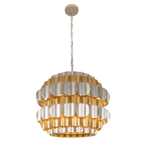 Varaluz Swoon 6 Light Pendant Antique Gol Gold Dust Model: 382P06AGGD