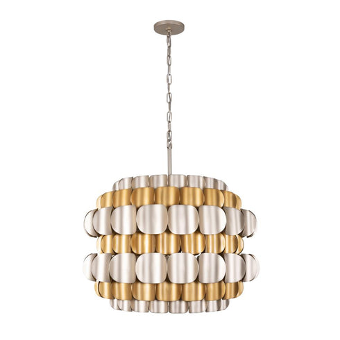 Varaluz Swoon 6 Light Pendant Antique Gol Gold Dust Model: 382P06AGGD