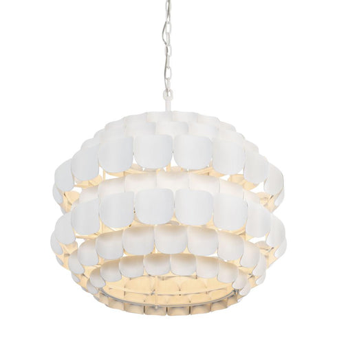 Varaluz Swoon 6 Light Pendant Matte White Model: 382P06MW