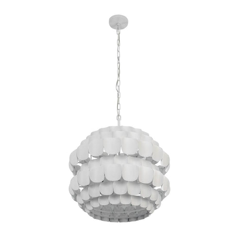 Varaluz Swoon 6 Light Pendant Matte White Model: 382P06MW