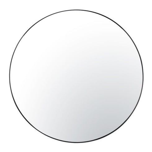 Varaluz Tablet 50 in Round Wall Mirror in Black Model: 458MI50BL
