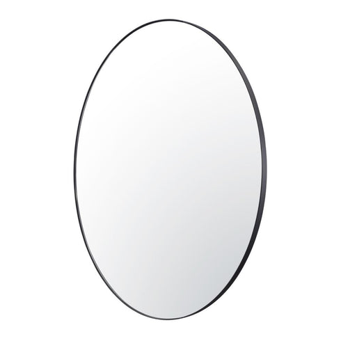 Varaluz Tablet 50 in Round Wall Mirror in Black Model: 458MI50BL