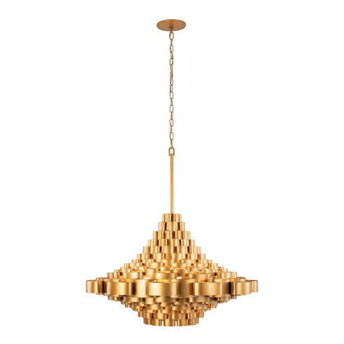 Varaluz Totally Tubular 10 Light Pendant Antique Model: 369P10AGCB