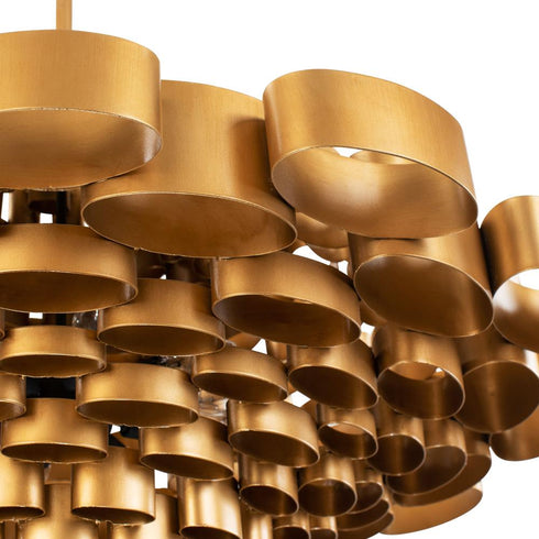 Varaluz Totally Tubular 10 Light Pendant Antique Model: 369P10AGCB