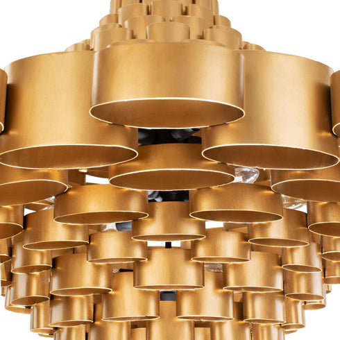 Varaluz Totally Tubular 17 Light Foyer Antique Gol Model: 369F17AGCB